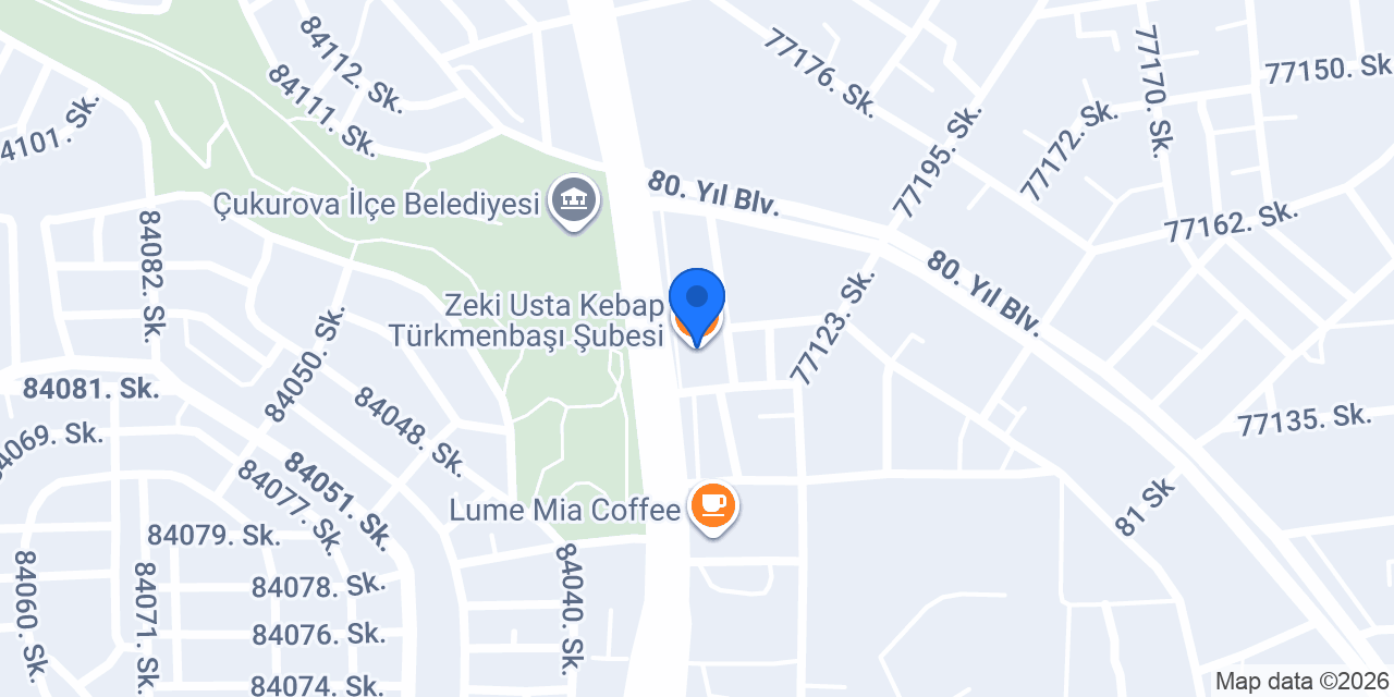 Zeki Usta Kebap Türkmenbaşı Şubesi konumu