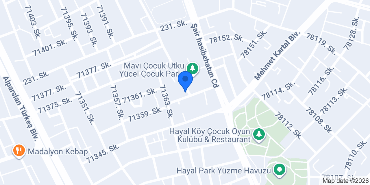 Adana Park Sürücü Kursu konumu