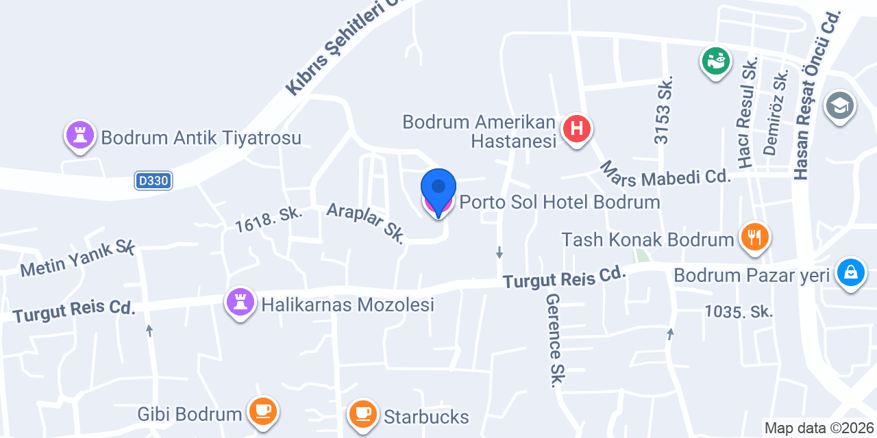 Porto Sol Hotel Bodrum konumu