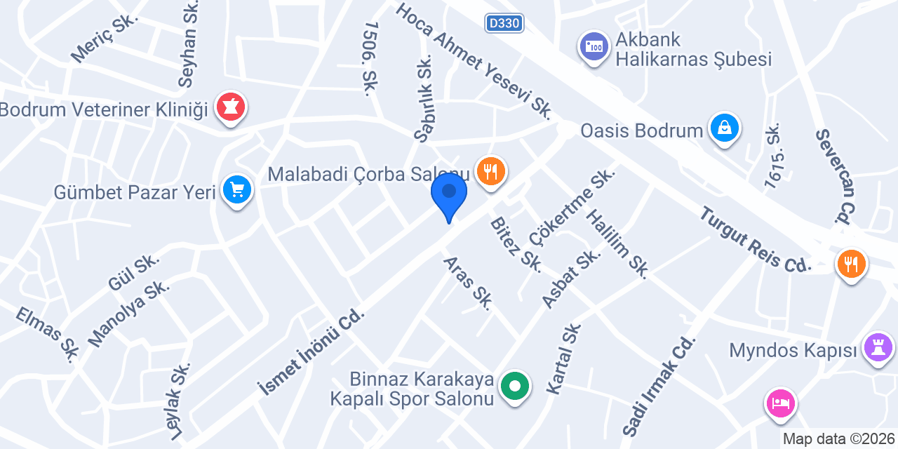 Gümbet Oses çiğ köfte konumu