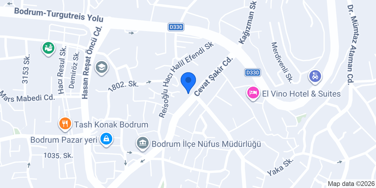 Bodrum Binbir Çeşit konumu