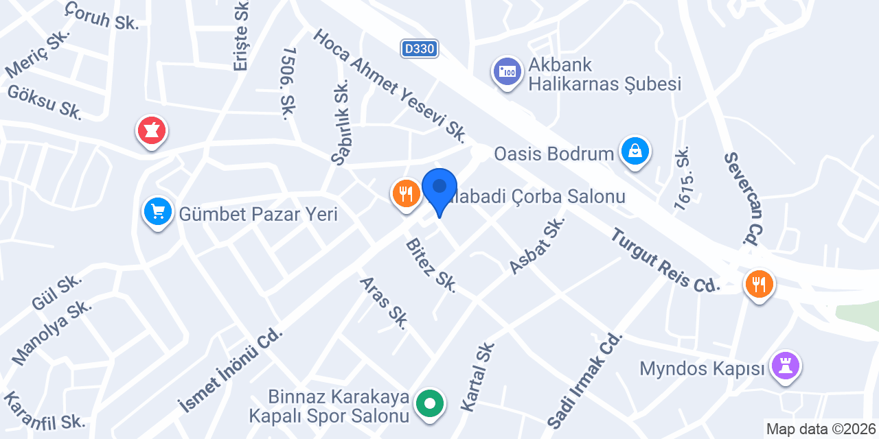 Bodrum Çiçekçi - Gümbet Çiçekçi konumu