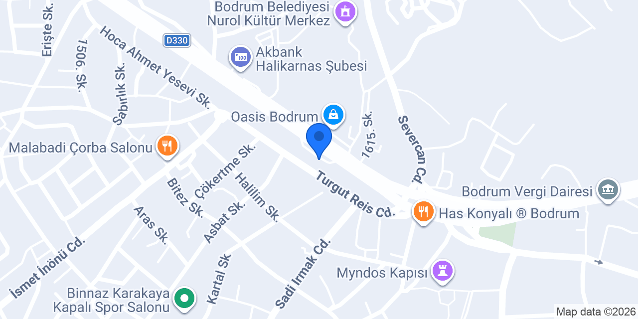 Çağdaş Faktoring A.Ş Bodrum Şubesi konumu
