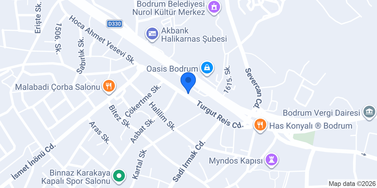 Bodrum Pura İnşaat konumu