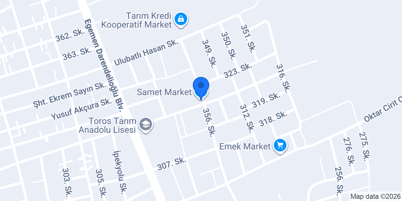 Samet Market konumu