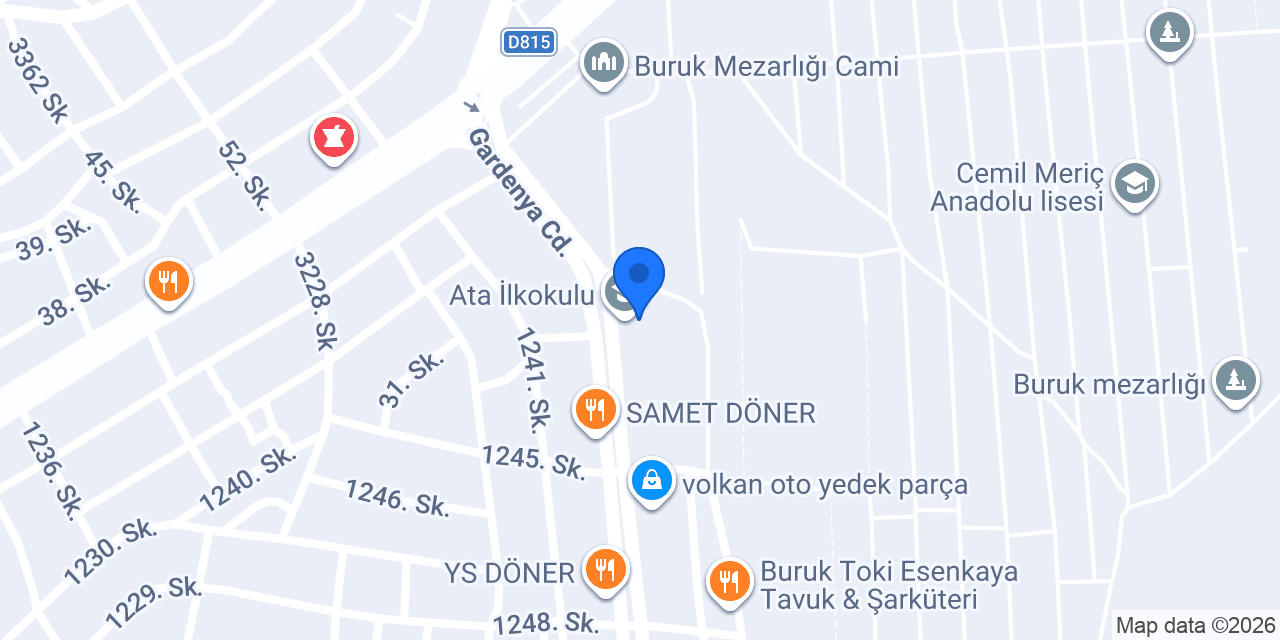 Ata İlkokulu konumu