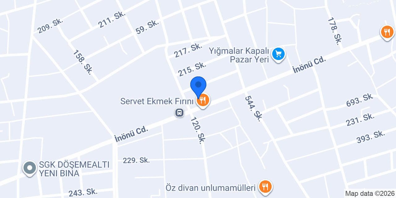Dede Aktaş Yığmalar Şube konumu