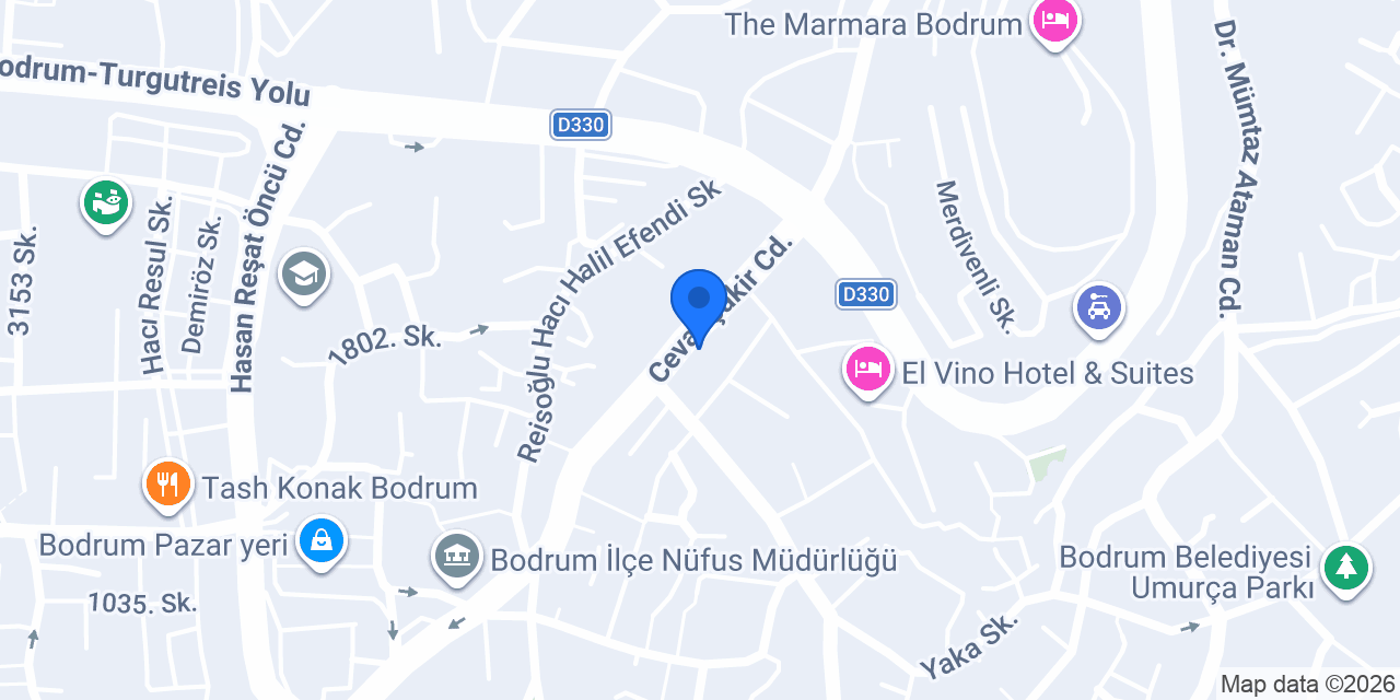 Yonca Elektronik Bodrum konumu