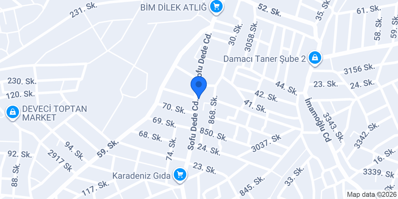 Beyaz Çiçek Mobilya konumu