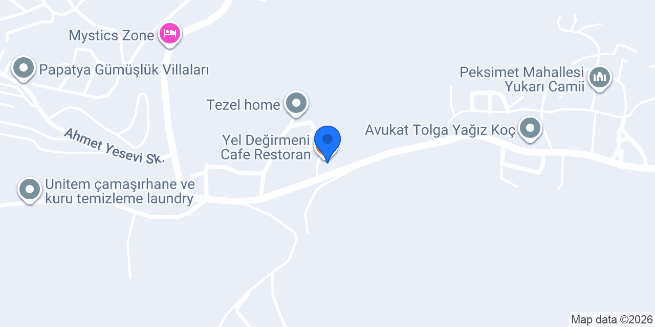Yel Değirmeni Cafe Restoran konumu