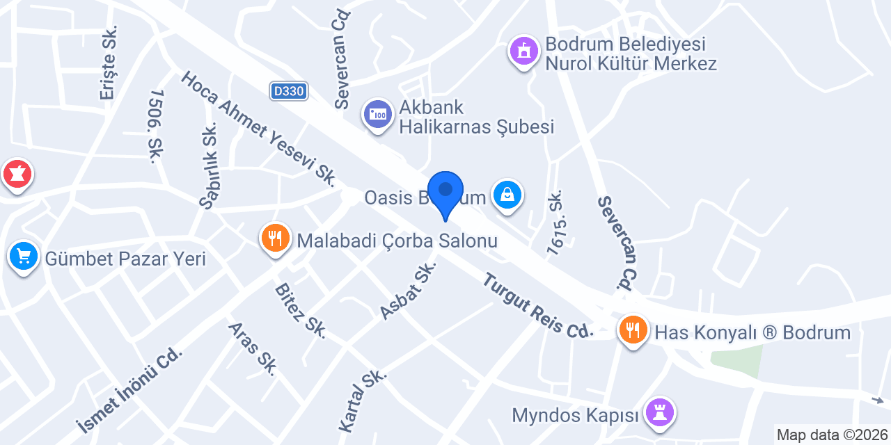 Şirinoğlu Faktoring Muğla Bodrum Şubesi konumu