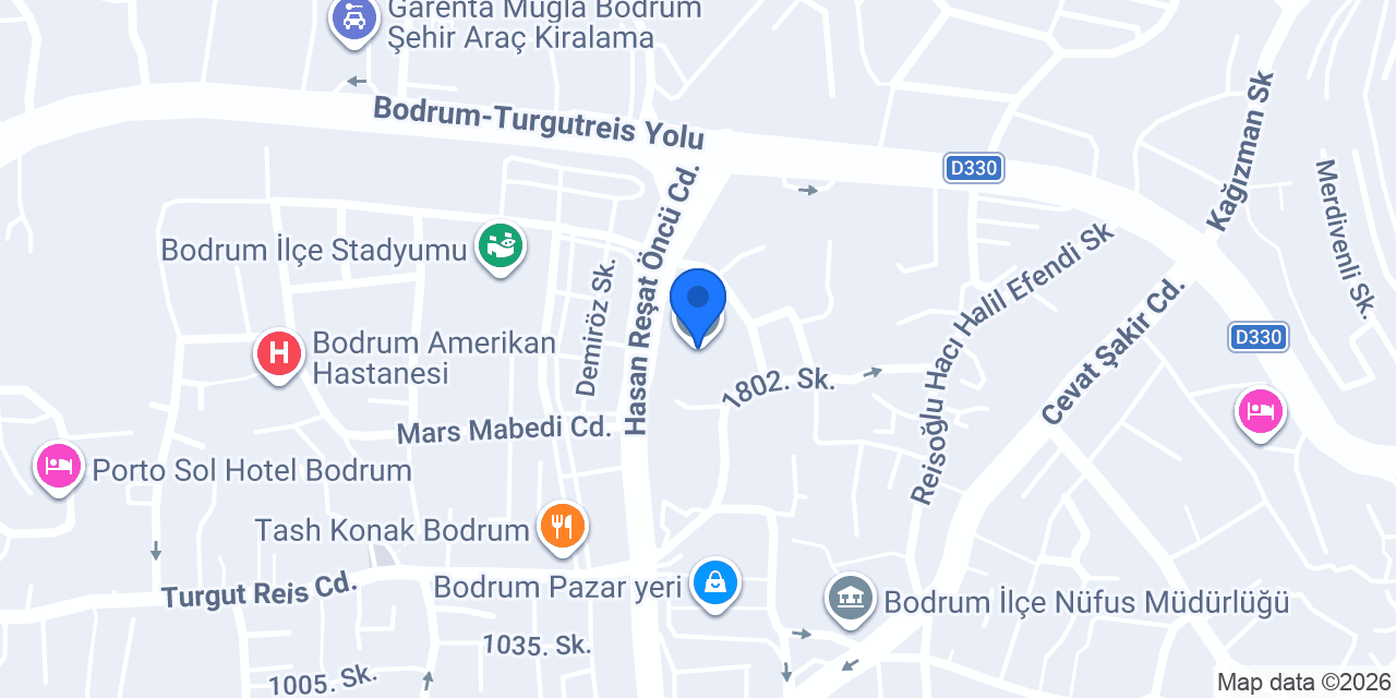 Bodrum Kanuni Sultan Süleyman Anadolu Lisesi konumu