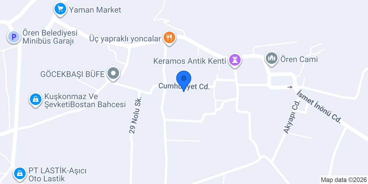 Anemos Pansiyon konumu