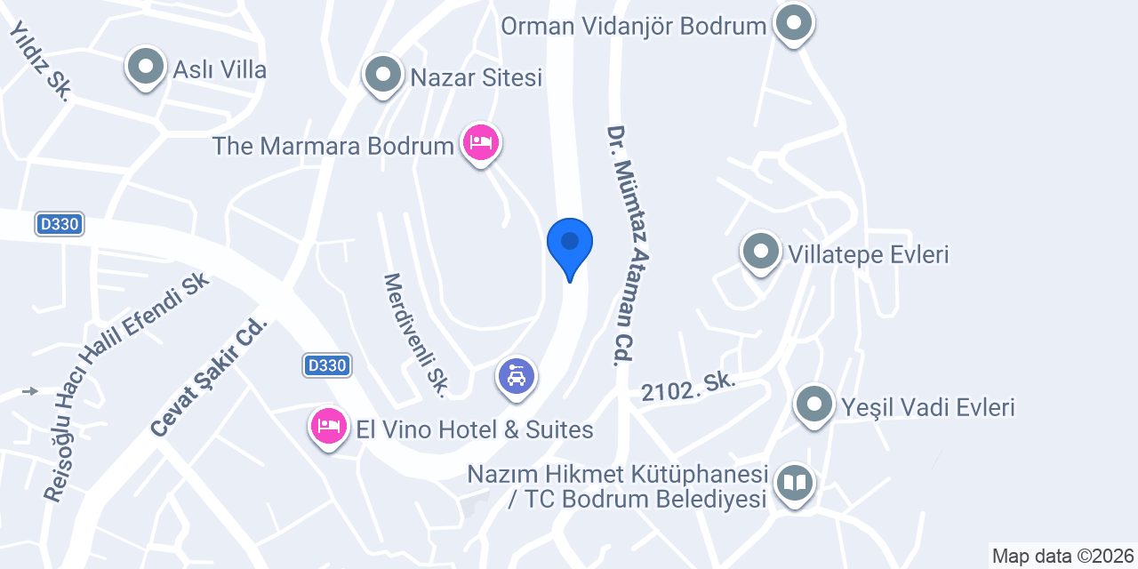 Bodrum My Rent A Car konumu