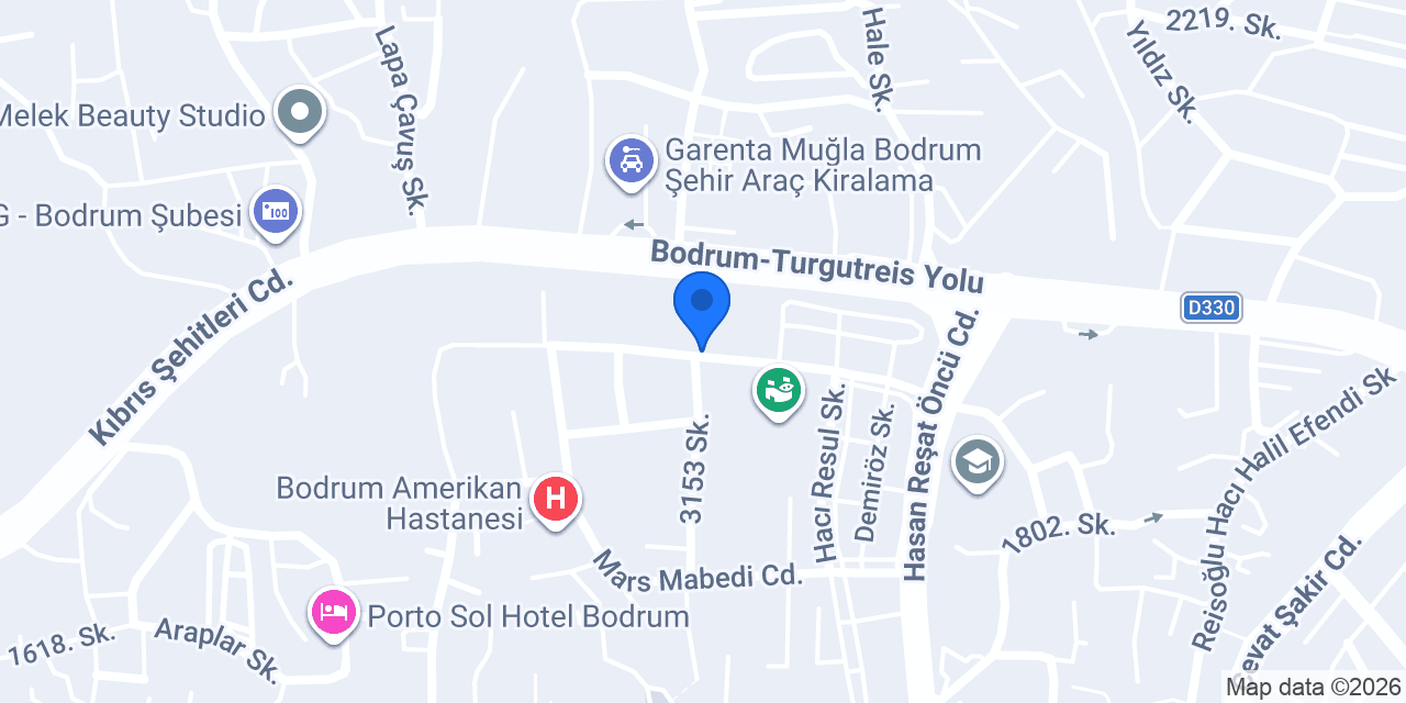 Özel Bodrum Anaokulu konumu