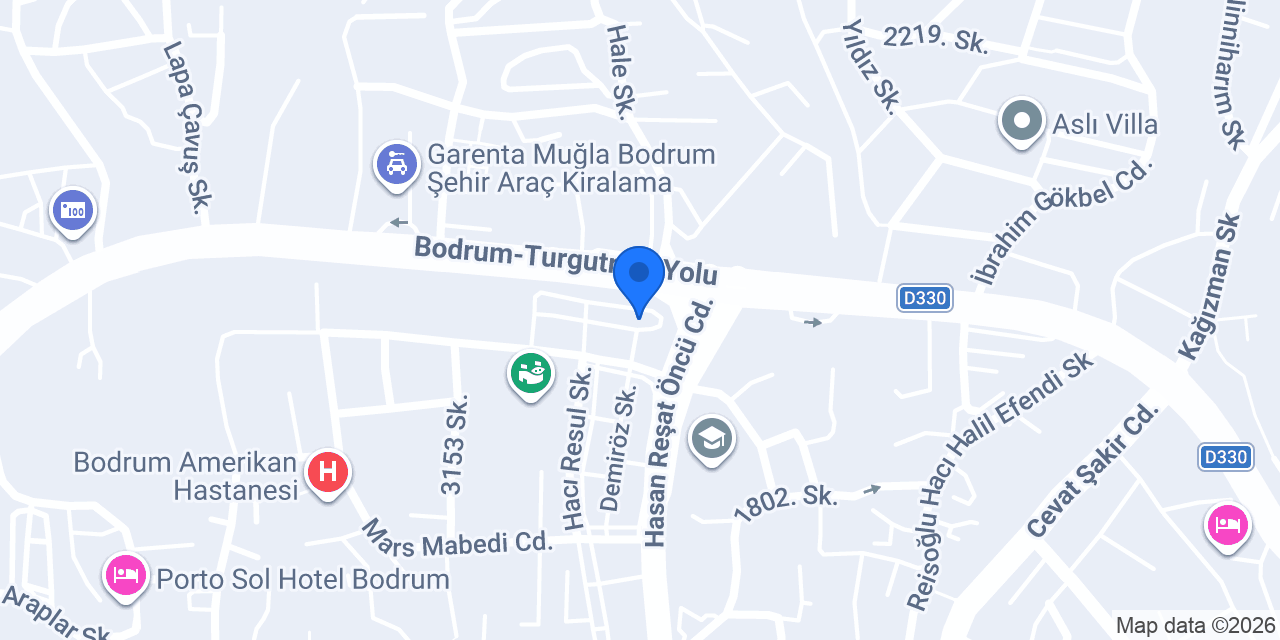 Coldwell Banker Artemis Bodrum Sefa Kocaman konumu