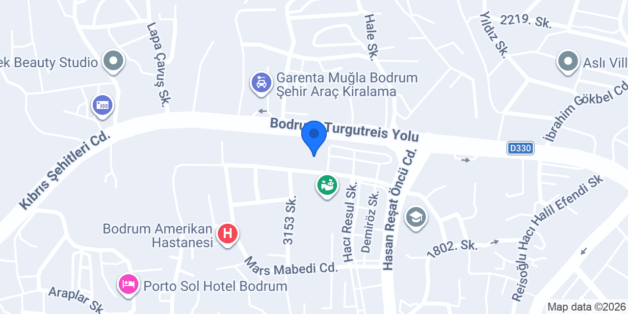 Bodrum Marma Otel konumu
