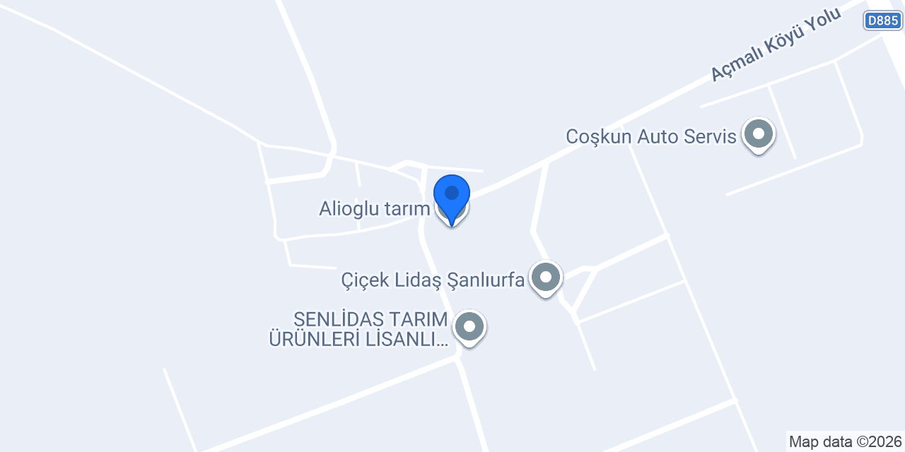 Alioglu tarım konumu