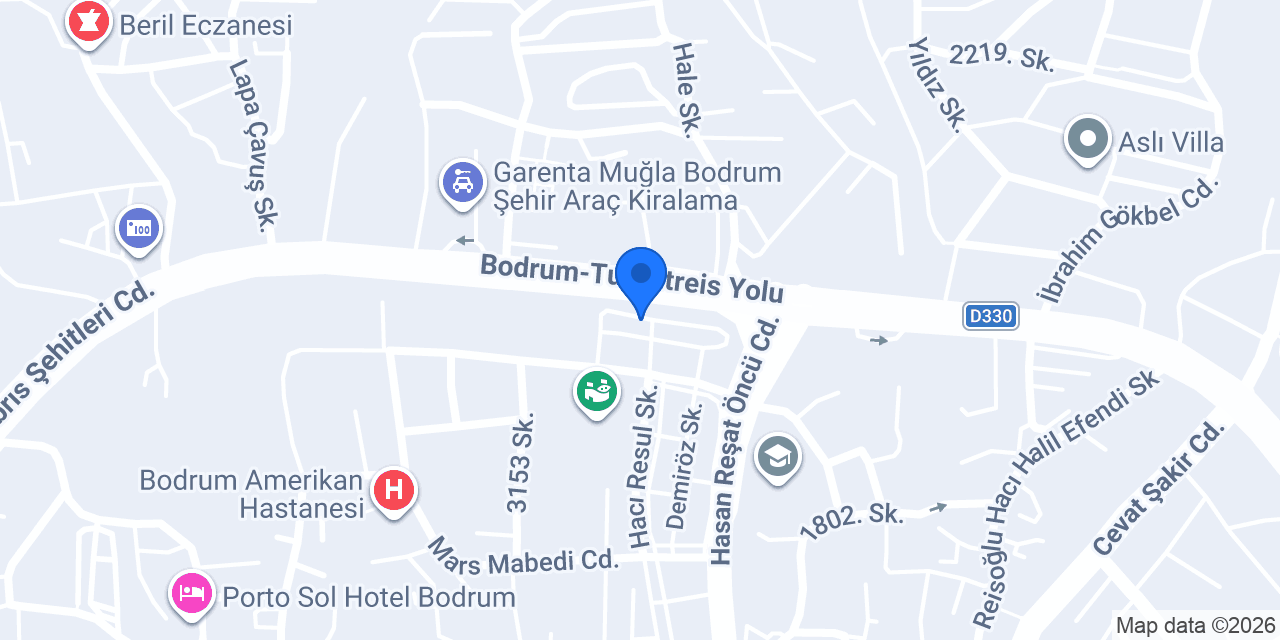 Bodrum Özel Renault Servisi konumu