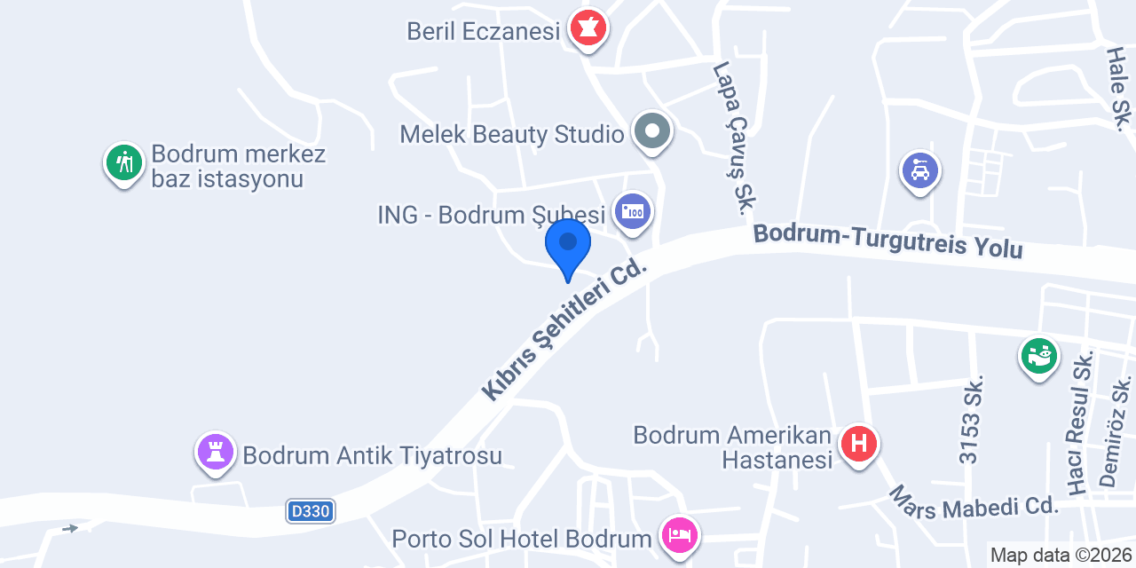 VakıfBank Bodrum Özel Bankacılık Şubesi konumu