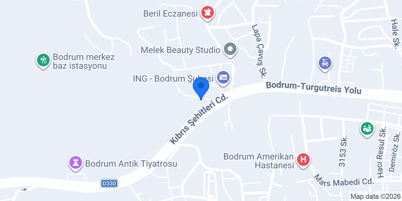 Burgan Bank Bodrum Şubesi konumu