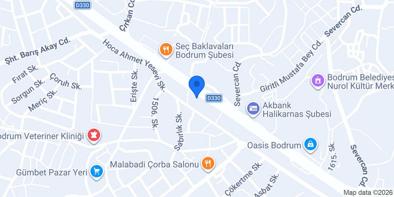 Sirius Veteriner Kliniği konumu