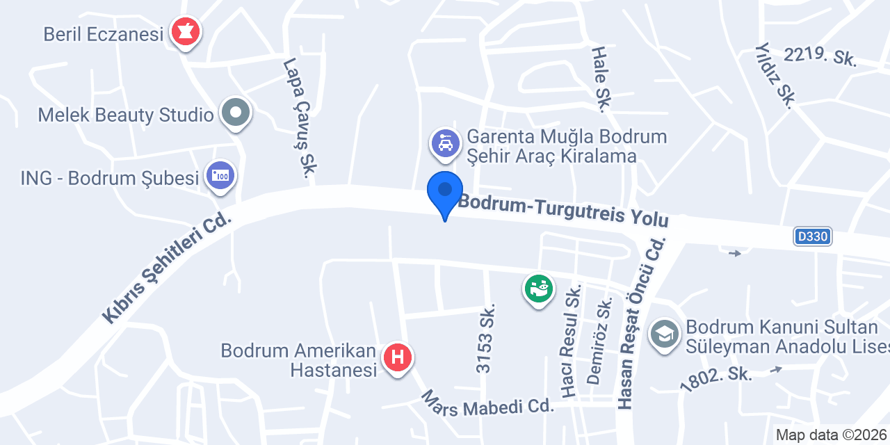 QNB Bodrum Şubesi konumu
