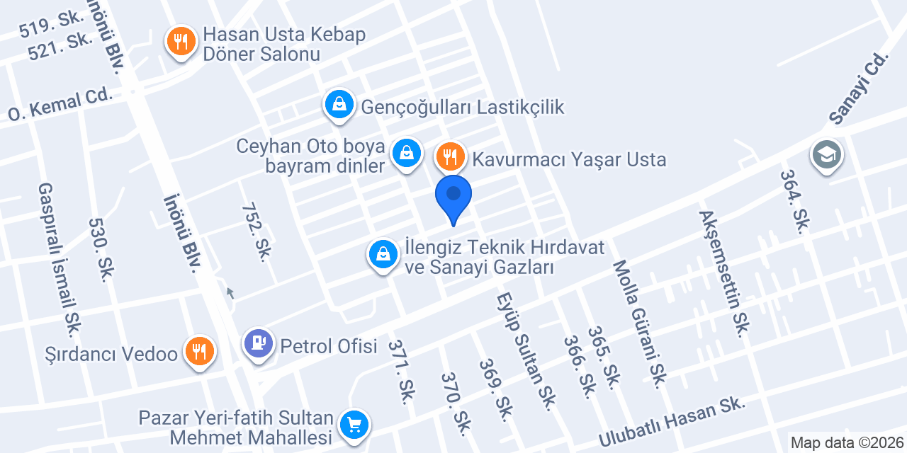 UÇAROĞLU Oto Elektirik ceyhan konumu