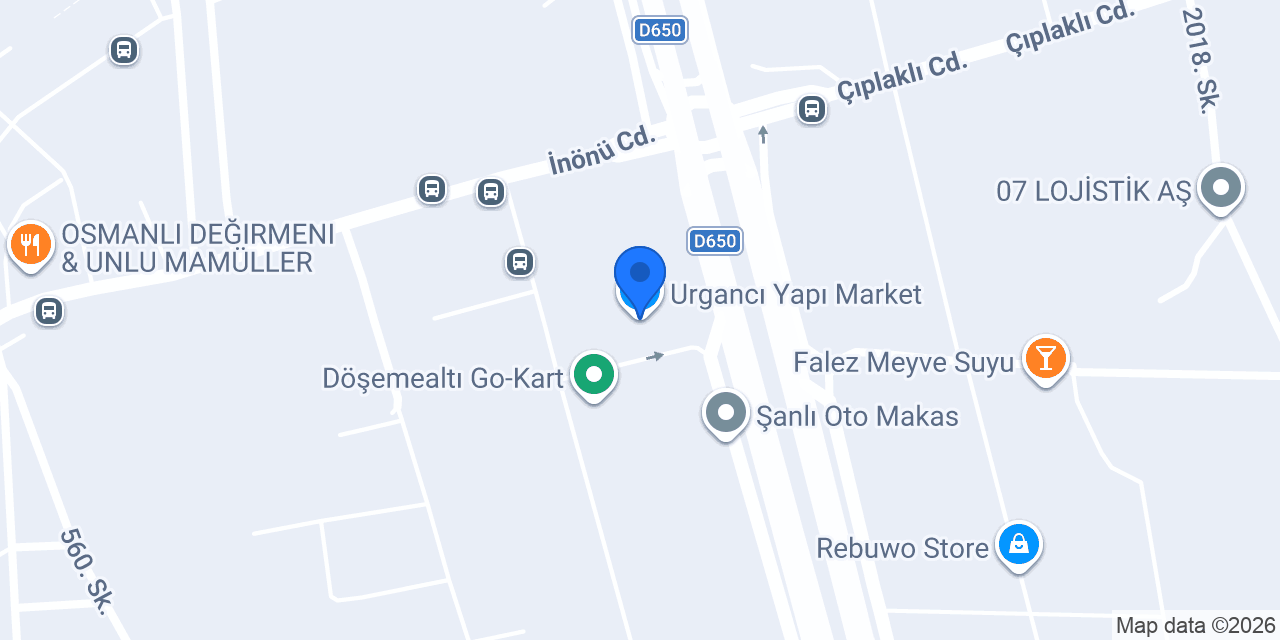 Urgancı Yapı Market konumu
