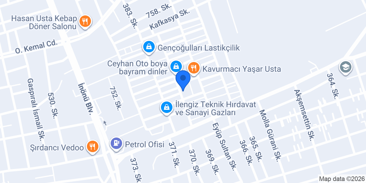 Dayan oto servis konumu