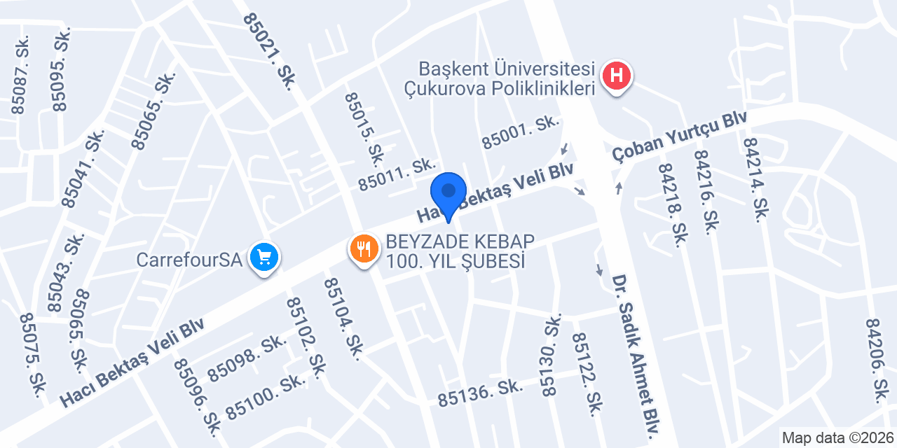 Artemis Hayvan Hastanesi konumu