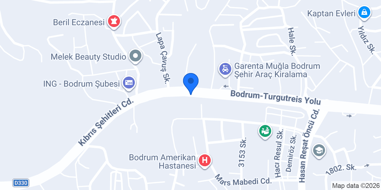 Serin İnşaat Bodrum konumu
