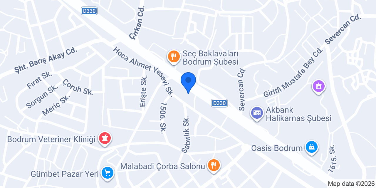 Marsel Veteriner Kliniği Bodrum konumu