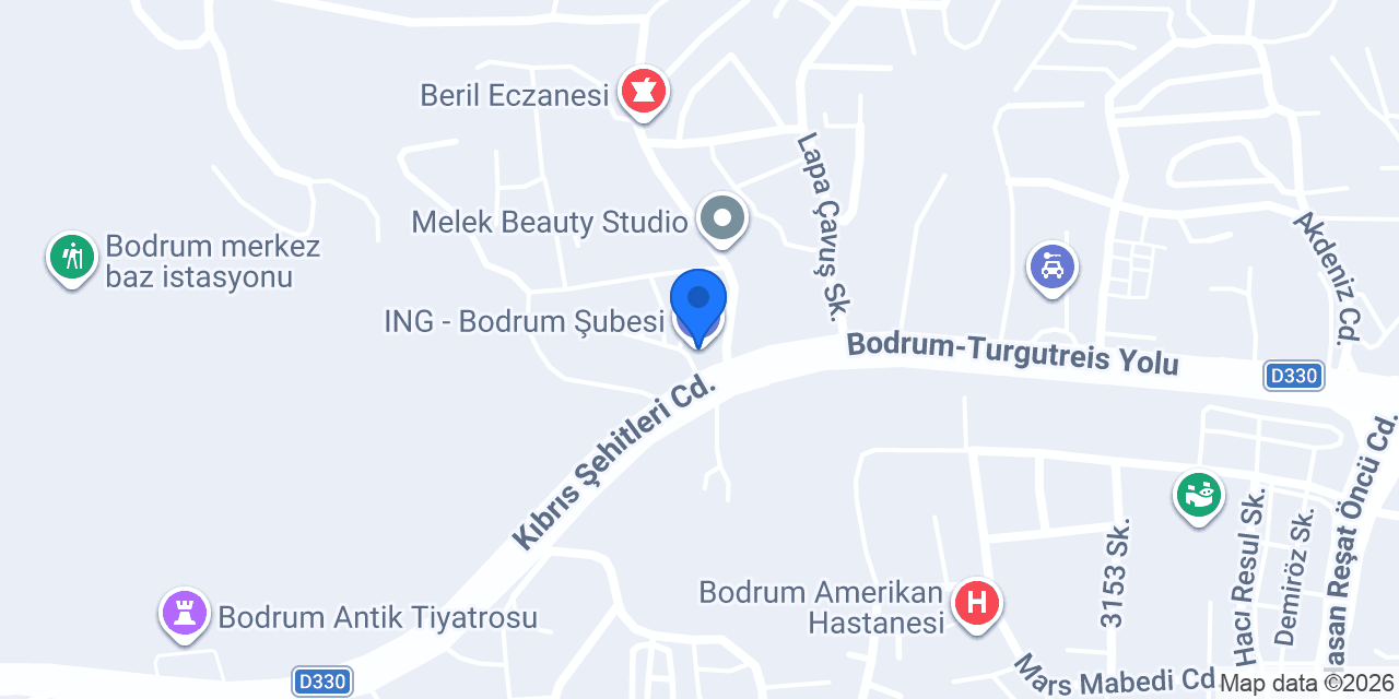 ING - Bodrum Şubesi konumu