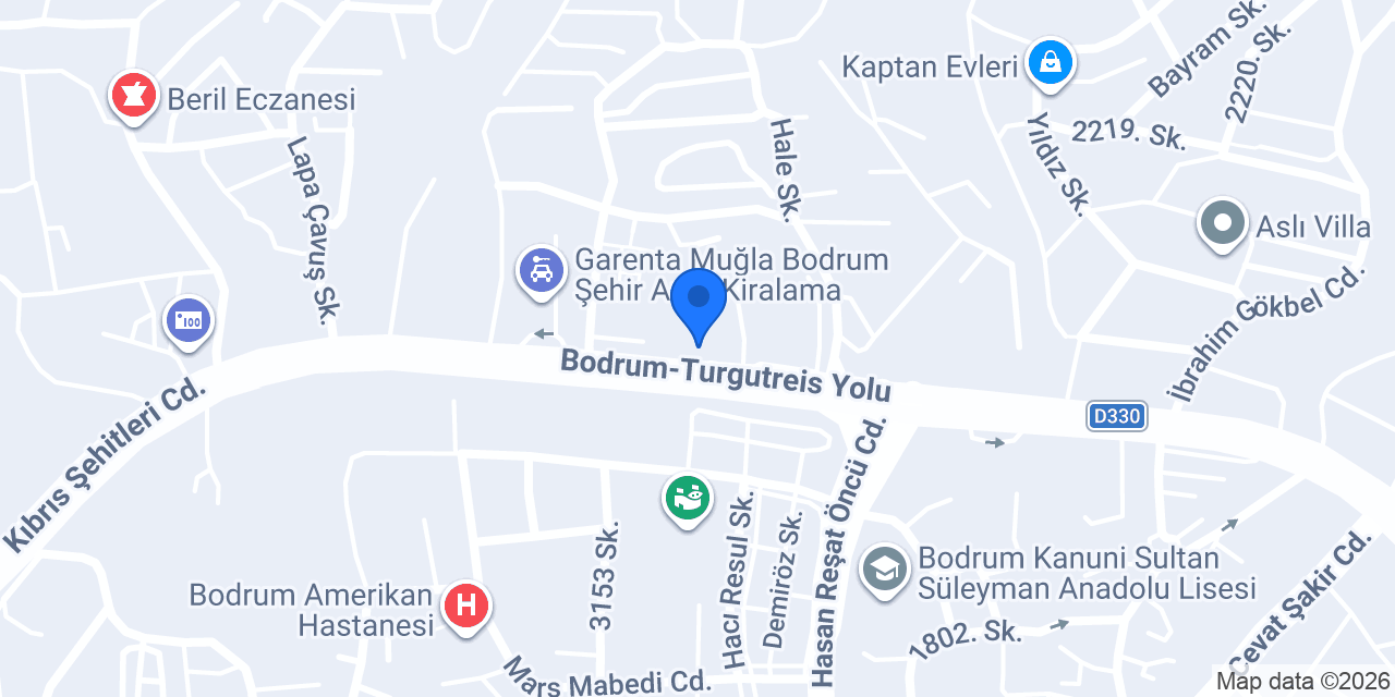 CİHANGİR ECZANESİ BODRUM konumu