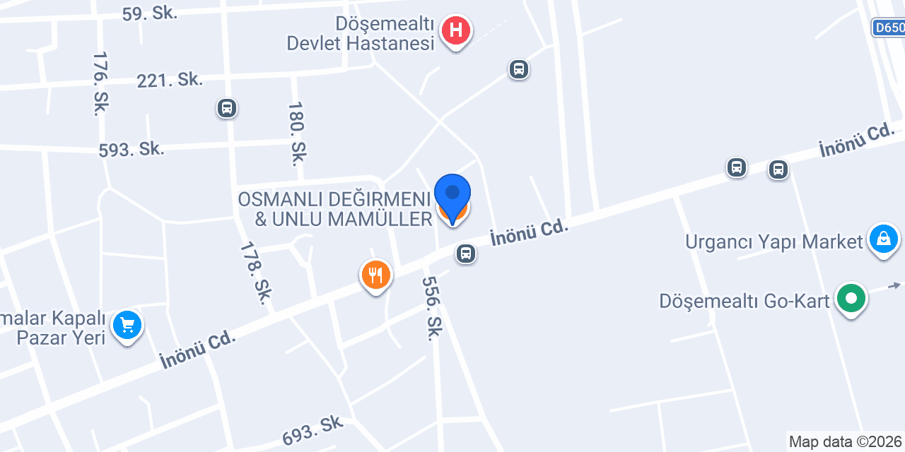 OSMANLI DEĞIRMENI & UNLU MAMÜLLER konumu