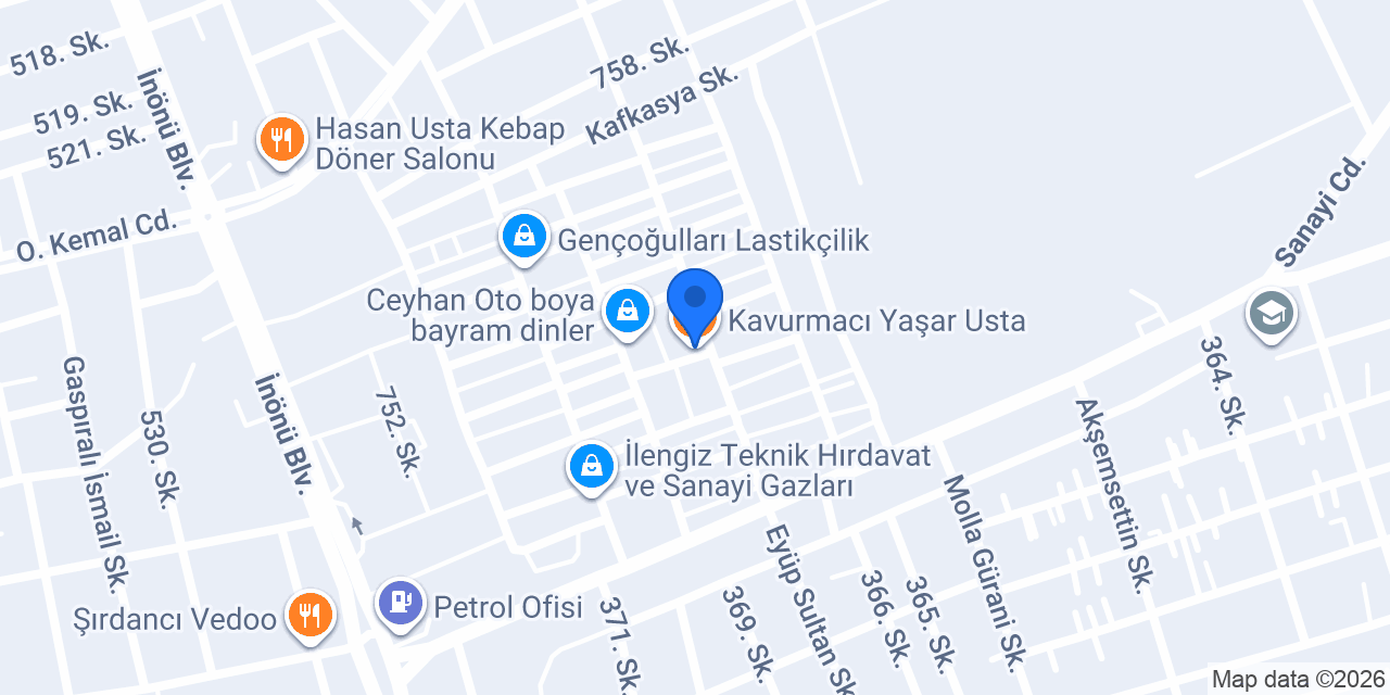 Kavurmacı Yaşar Usta konumu