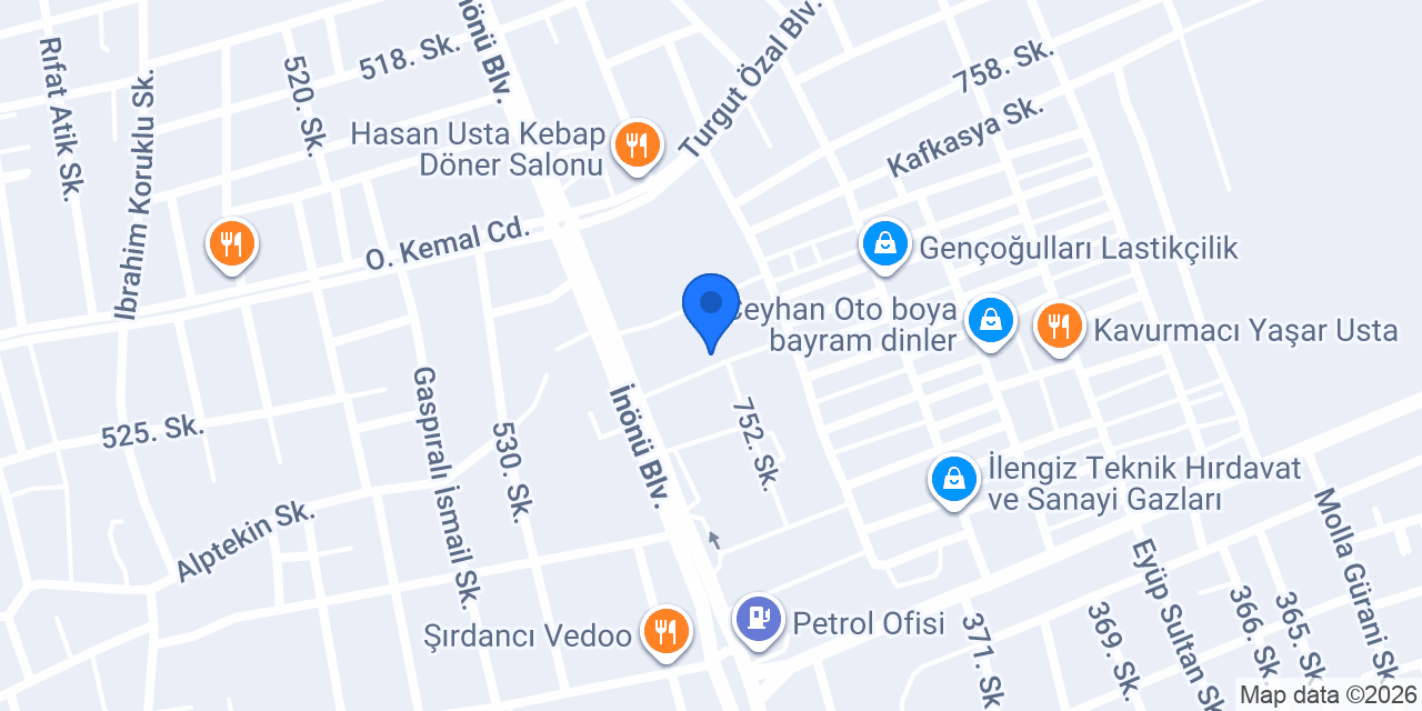 Karaman oto konumu