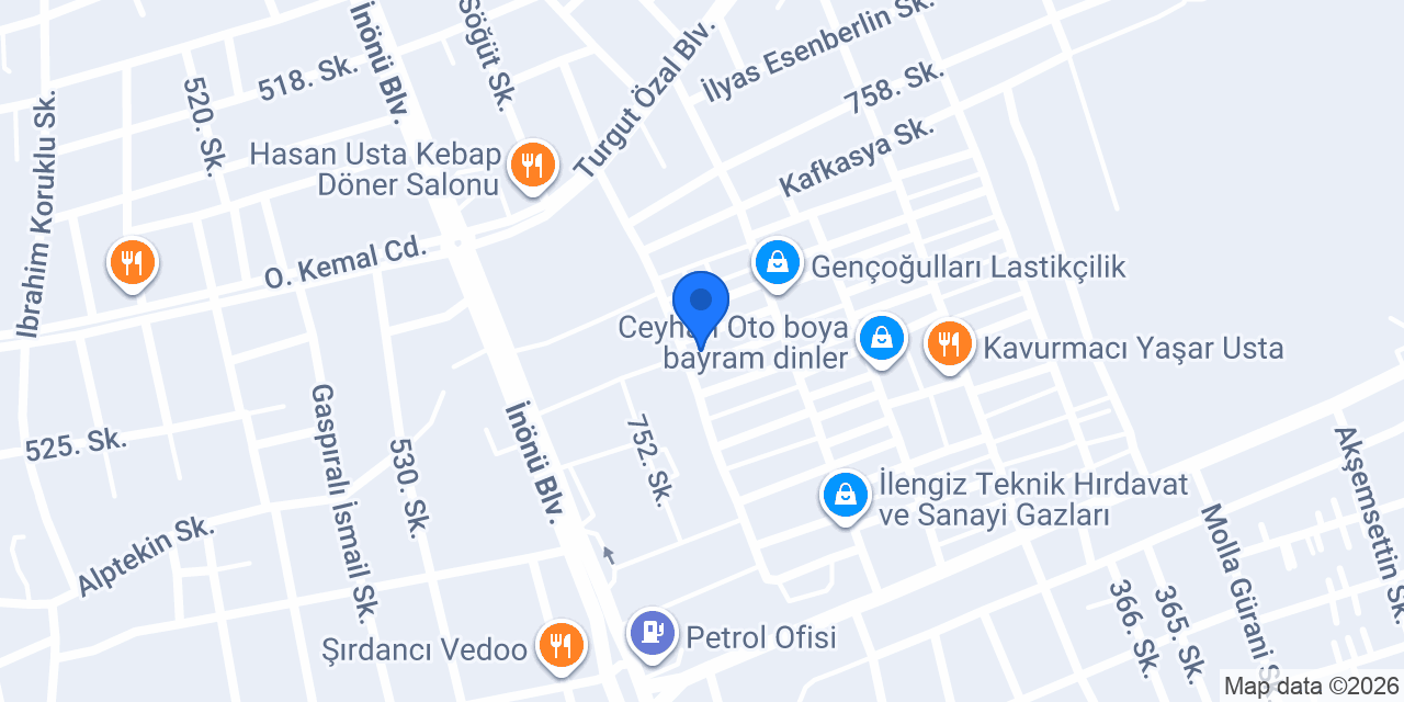 Çetin Ticaret konumu
