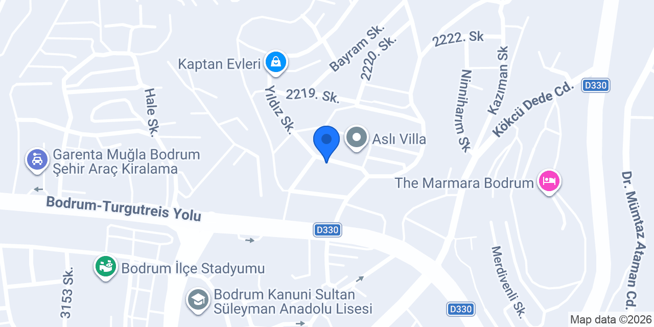 Bodrum Caria transfer konumu