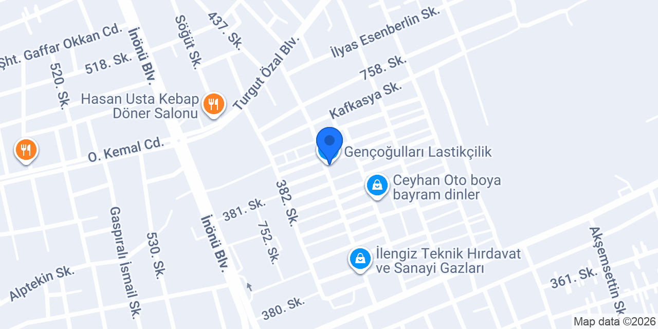 Gençoğulları Lastikçilik konumu