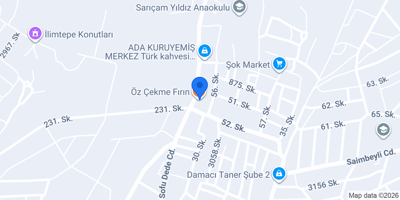 Öz Çekme Fırın konumu