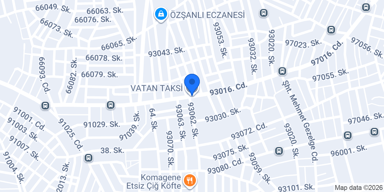 VATAN TAKSİ konumu