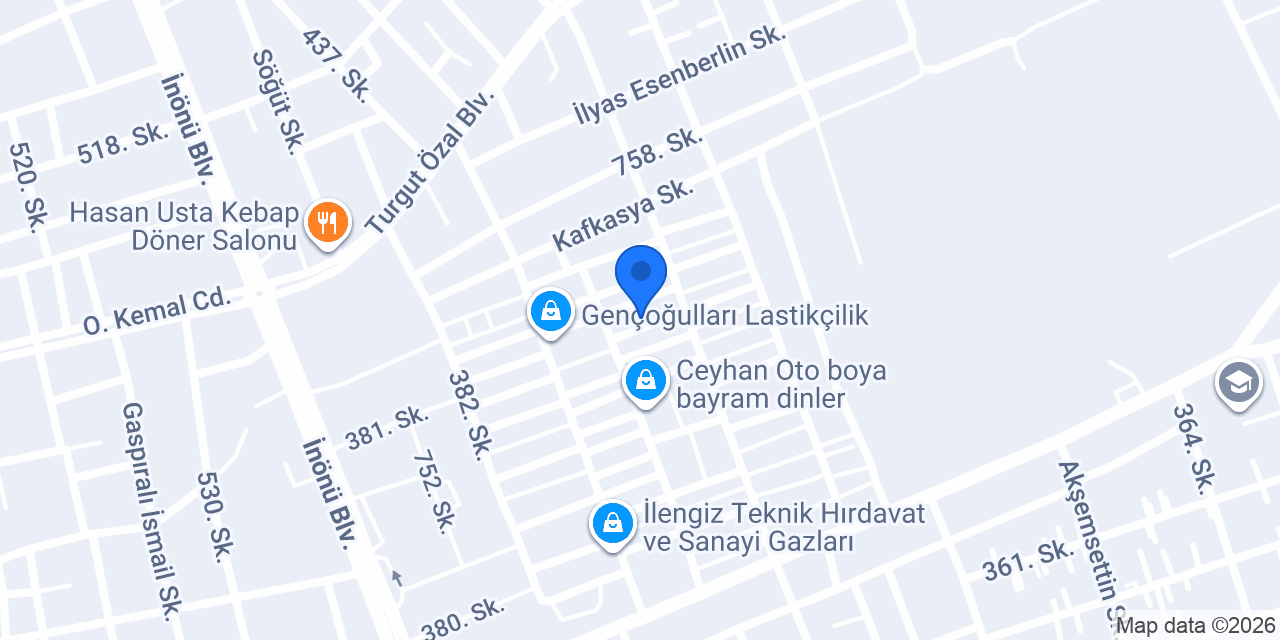 Şimşek Oto Özel Servis konumu