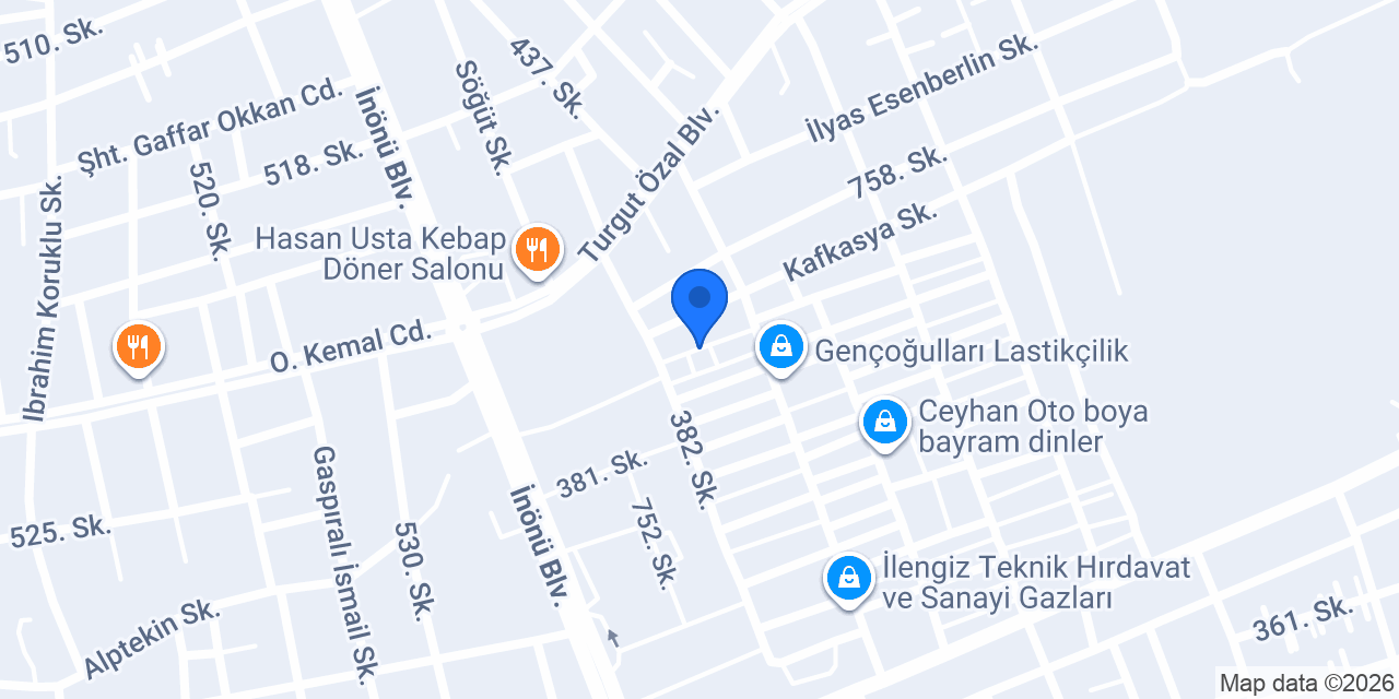Dayan oto özel servis konumu