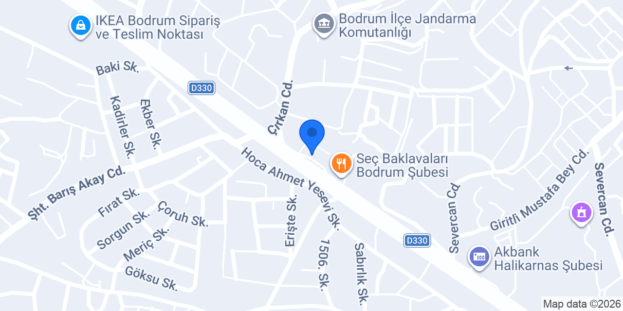 Vital Perde Bodrum konumu