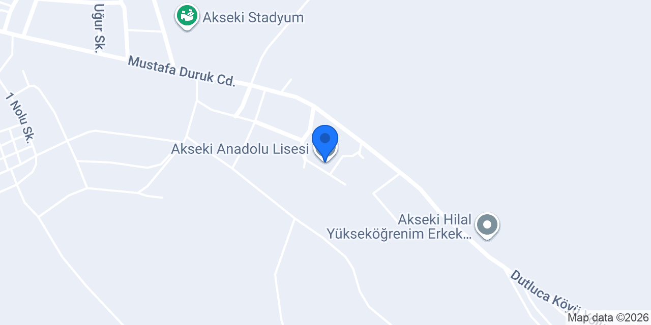 Akseki Anadolu Lisesi konumu