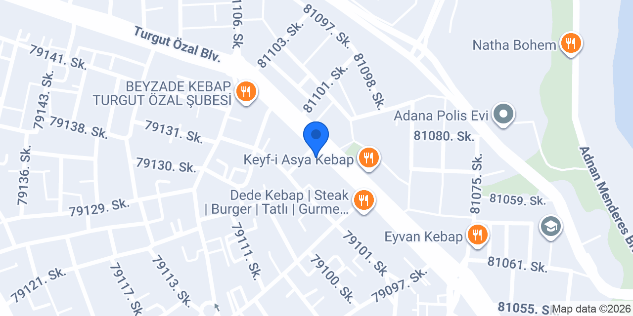 Türkan Adana Özal konumu