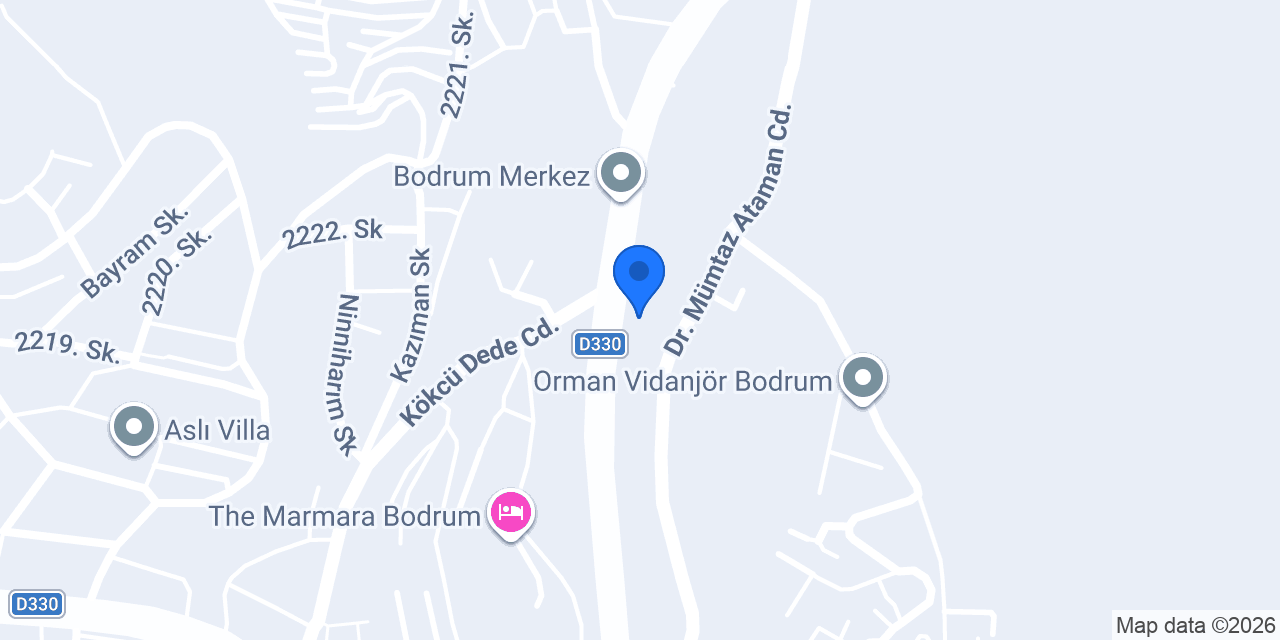Arıtes Havuz Bodrum konumu
