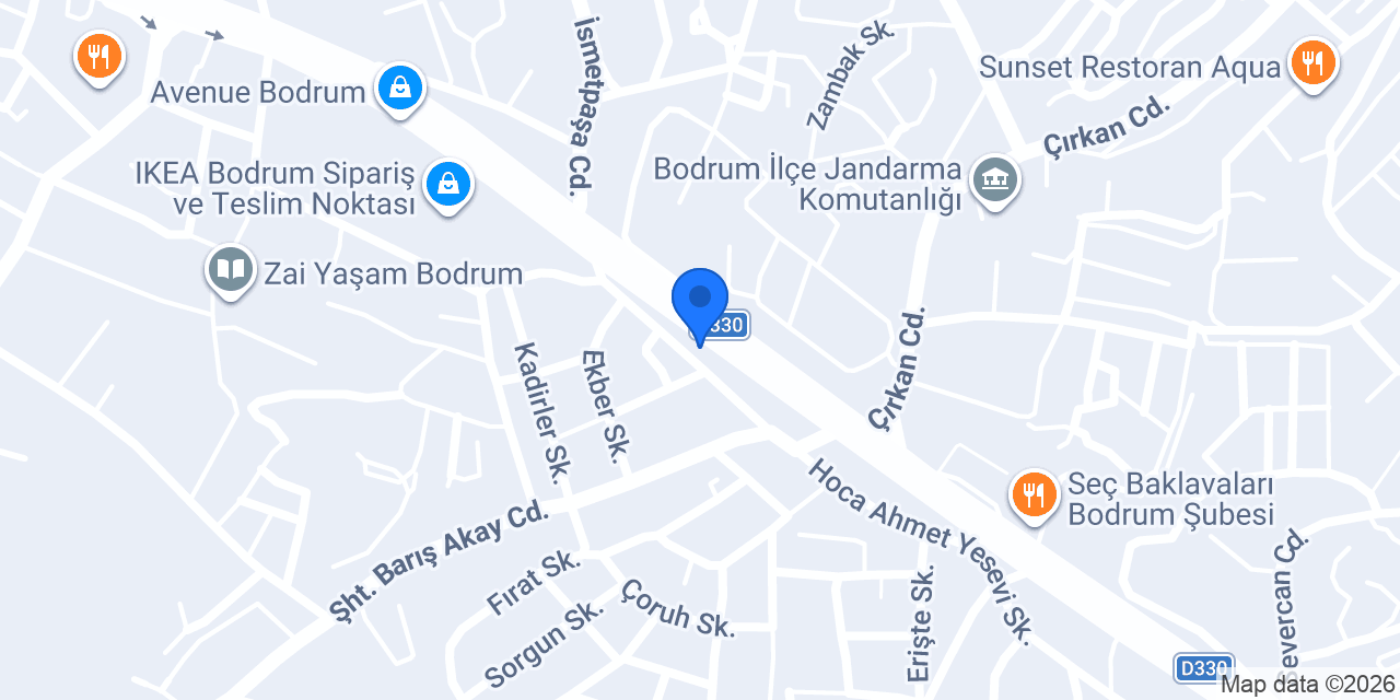 Bodrum Kelebek Mutfak konumu